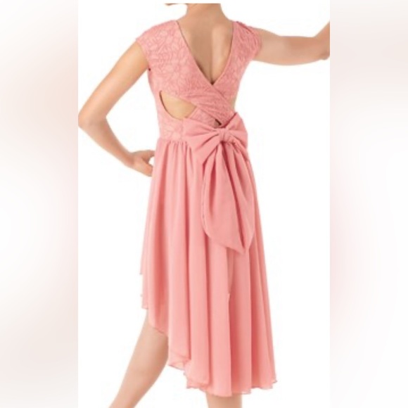 Weissman Peach Lace 9400 Heaven’s Door Lyrical Costume LC - Picture 2 of 8